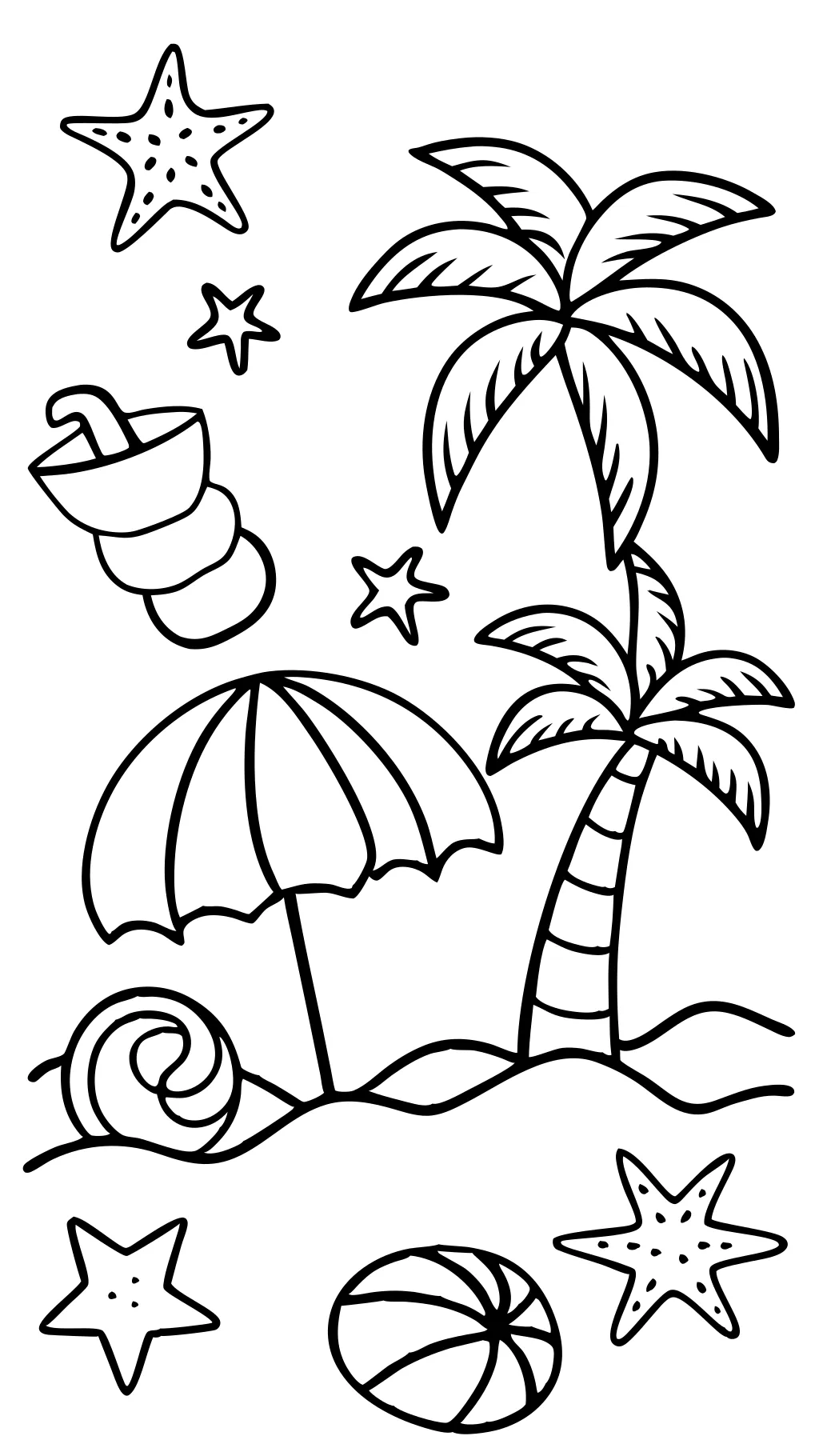 free beach coloring pages printable